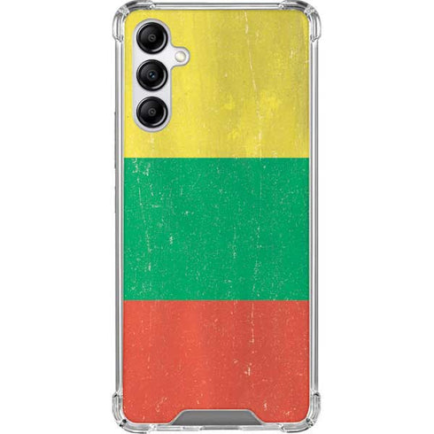 Lithuania Flag Distressed Galaxy A14 5G Clear Case